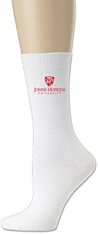 Johns Hopkins University Logo Crew Sock White