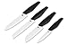 VOOV Professional 5 Piece Pure Ceramic Knife Set with Knife Block, Cutting Board and Matching Sheaths