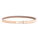 KaLeido Women's Plaque Buckle Solid Color Skinny Waist Belt