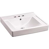 American Standard 9024004EC.020 Decorum Wall-Hung Bathroom Sink with Everclean and 4" Centers, White