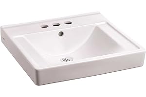 American Standard 9024004EC.020 Decorum Wall-Hung Bathroom Sink with Everclean and 4" Centers, White