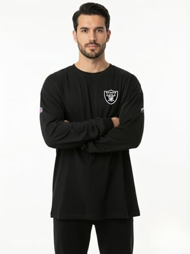 OOSC Mens Las Vegas Raiders Long Sleeve T-Shirt, Multicolour, M EU
