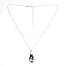 Swarovski Elements Crystal Bermuda Blue Pendant Rhodium Sterling Silver Necklace 16+2