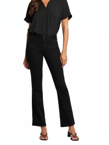 NYDJ Women's Barbara Boot-Cut Jeans, New Black, 12