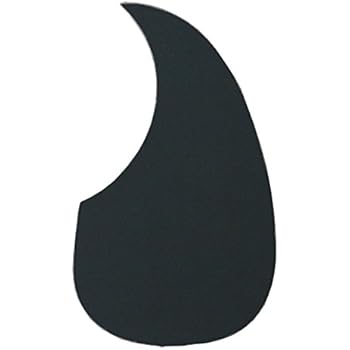 Metallor Acoustic Guitar Pickguard Anti-Scratch Guard Plate Perfect Replacement, Self Adhesive Tear or Water Drop Shape Pick Guards Various Color, Cool Guitar Accessories Gifts (Black)