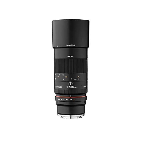 Samyang MF 100mm F2.8 Makro für Sony E – Macro Teleobjektiv für Sony E-Mount, geeignet für APS-C und Vollformat, manueller Fokus, für Sony E - A6100, A6400, A6600, A6500, A1, A7S III, A7C II A7C R