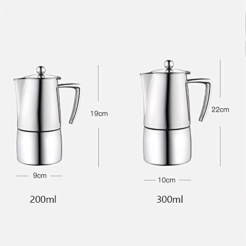 MYYINGELE Espressokocher, Kaffeekocher, Moka Kanne Edelstahl, für Vollmundigen Herdkaffee, Ergibt 6 Tassen Espresso – Bild 4