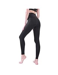INCHOICE Mallas de cintura alta para damaes y niñas, levantamiento de botones y entrenamiento de yoga