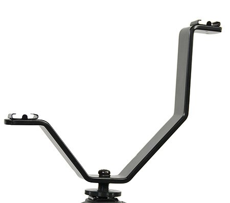 Fancierstudio Dual Mount Light And Sound Bracket, Camcorder Dual Mount Bracket for Video Lights and Microphones