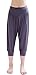 Hoerev Women Super Soft Modal Spandex Harem Yoga Pilates Capri Pants Lounge Pant,Black,Large