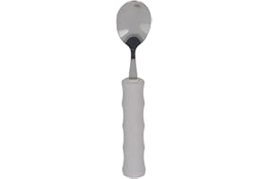 Sammons Preston Flexible Utensils with Foam Handles, Bendable Eating Utensil with Extended Handle and Strap for Evaluating Se