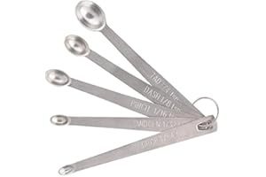 5Pcs Measuring Spoons Stainless Steel Measuring Spoons Cups Set for Gift Measuring Dry and Liquid Ingredients,Baking Set