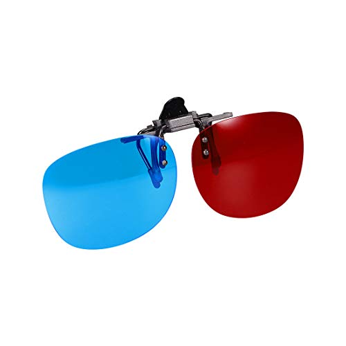 uxcell Red-Blue Anaglyph 3D Clip-on Glasses for Movies 3D Print Magazines TV Anaglyph Photos