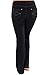 PajamaJeans Women's Bootcut Stretch Knit Denim Jeans in Black