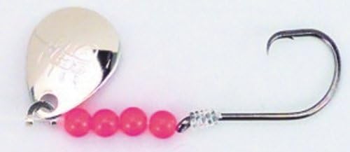 BEARPAW FNCH-2 Flicker Snelled Circle Hook, Size 2, Nickel Spinner