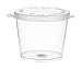 EcoQuality [50 Pack] 1 Oz Leak Proof Plastic Condiment Souffle Containers with Attached Lids - Portion Cups with Hinged Lid Perfect for Sauces, Samples, Slime, Jello Shot, Food Storage & More!