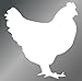 Sassy Stickers Rooster Chicken Gamecock Vinyl White Decal Sticker