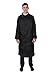 Fit Rite Men's Nylon lightweight Waterproof Raincoat - Zip in Hood,Large,Black