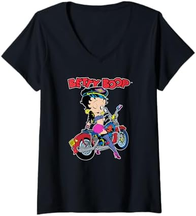 Amazon.com: Betty Boop Biker Outfit Motorcycle Pose T-Shirt