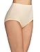 Warner's Women's No Wedgies No Worries Modern Brief Panty, Sand, 6