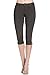 Poplooks Women's 4 Way Stretchy Ponte Knit Capri Skinny Jeans