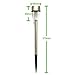 NEWOTE 10pcs Blue LED Outdoor Steel Garden Solar Powered Landscape Light Lamp