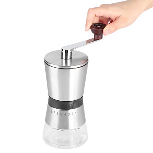 Manuelle Kaffeemühle Kaffeemühlenmühle Tragbare langlebige einstellbare Mahlmaschine Kaffeemühle für Gewürze für den…