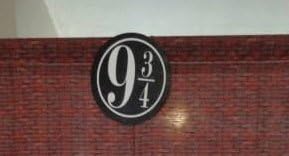 9 and 3/4 Decal Only Harry Potter White
