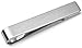 Puentes Denver Tie Bar Clip, Skinny Narrow and Wide - Gift Boxed (1.9 Inch Brushed Silver)