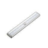 Goldenwide® DIY Stick-on Anywhere Portable 10-LED Wireless Motion Sensing Closet Cabinet LED Night Light - Battery Operated Lights with Magnetic Strip - Best Under Cabinet Light - Good Choice Night Light for Stairs Light / Step Light Bar