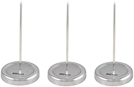 LUTIONS 3 Pcs Stainless Steel Straight Rod Paper Memo Holder Bill Fork Receipt Note Spike Stick, 130mm Long