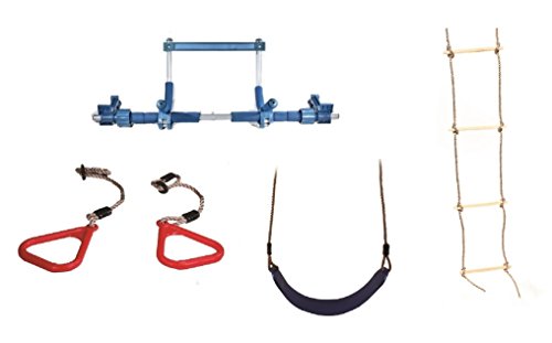 Gorilla gym kids with indoor swing, plastic rings, and …