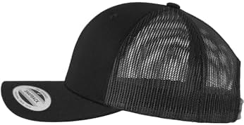 6606-RetroTrucker, Cappellino da Baseball Unisex - Adulto, Nero (Nero 6606), Taglia Unica