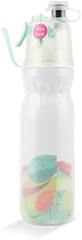 laize Spray Mist Squeeze Bottle, Unique Antibacterial Lids Design Mist Water Bottle Unique Mist Lock Design,Insulated Drinking & Misting Sport Water Bottle Mist Sprayer, Outdoor Hydration 590ml