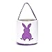 Easter Bunny Bucket for Kids,Kids Egg Hunt Basket Tote,Canvas Bunny Bag