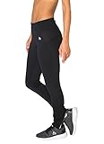 RBX Active Women's Fleece Insulated Arctic Barrier Athletic Tight Pants With Zipper Ankle Black L