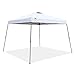 CROWN SHADES Patented 11ft. x 11ft. Slant Leg One Push Up Clia Instant Folding Canopy with Wheeled Bag, White
