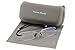 V.W.E Rectangular Rimless Memory Flex Temple Reading Glasses With Anti-reflective AR Coating (Black, 1.75)