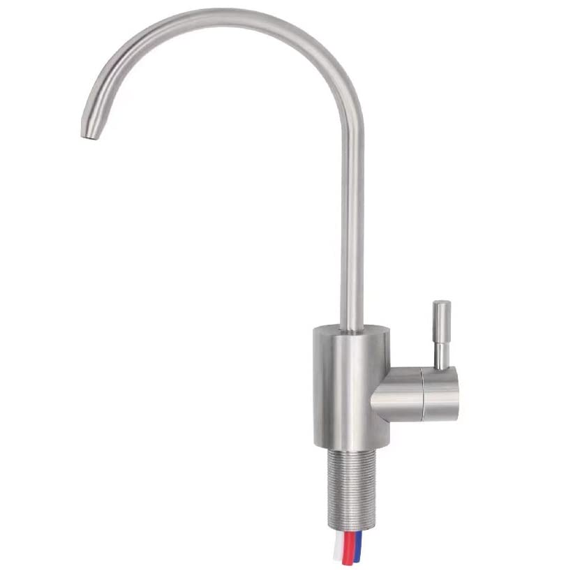 Neues Wasser Group Water Filter Kitchen Faucet - One-Way Kitchen Sink Faucet Compatible with Amway eSPRING Water Filter, Solid Stainless Steel, Disposable Tap
