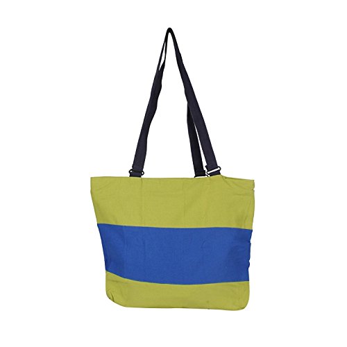 bharat impex multicolor stripe women's tote bag