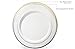 OCCASIONS 120 Plates Pack,(60 Guests) Heavyweight Premium Wedding Party Disposable Plastic Plates Set -60 x 10.5'' Dinner + 60 x 7.5'' Salad/Dessert (White & Silver Rim)