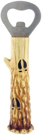 Antler Bottle Opener with Paw Prints, 5-inch