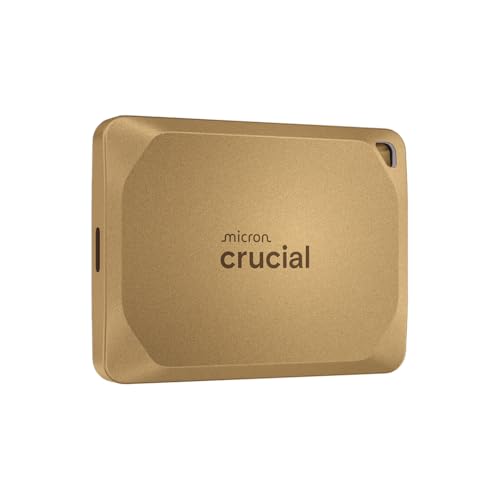 Crucial X10 Pro 4TB Externe SSD Festplatte, bis zu 2.100MB/s Lesen und 2.000MB/s Schreiben, Portable Solid State Drive, Wasser- und Staubgeschützt IP5
