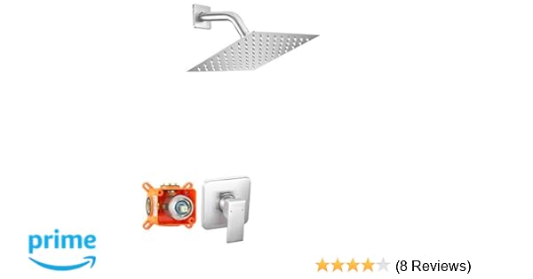Heable Shower Faucet Set Brushed Nickel Single Function Shower