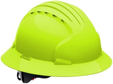 Evolution Deluxe 6161 Hard Hat - Bright Lime Yellow Color, Not Vented, Ratings: ANSI/ISEA Z89.1, Type I, E (Pack of 2)