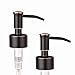 2 Pack Thick Clear Glass Pint Jar Soap Dispenser with Oil Rubbed Bronze Stainless Steel Pump, 16ounce Clear Boston Round Bottles Dispenser with Rustproof Pump for Essential Oil, Liquid Soap