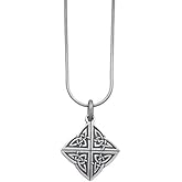 DANFORTH – Celtic Knots Necklace – Celtic Knot Necklaces For Women & Men – Sterling Silver Snake Chain, Nickel-Free, 18” – Pewter Infinity Pendant, 1” – Handmade Irish Jewelry – Made In USA