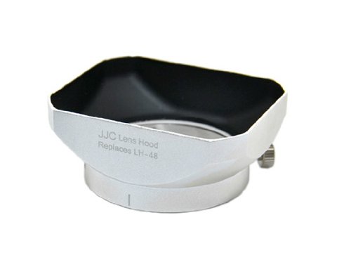 JJC LH-J48 Professional Replacement Lens Hood LH-48 For Olympus Zuiko ED 12mm 2.0 Silver+eFonto Lens Cleaning Paper Tissue Gift
