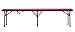 COSCO 6 ft. Indoor Outdoor Center Fold Tailgate Bench with Carrying Handle, Red Bench Top, Black Frame, 2-Pack