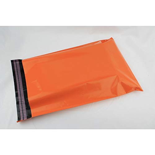 REALPACK 100 x Orange Plastic Poly Mailing Bags Envelopes Size 12" x 16" 305mm x 406mm+